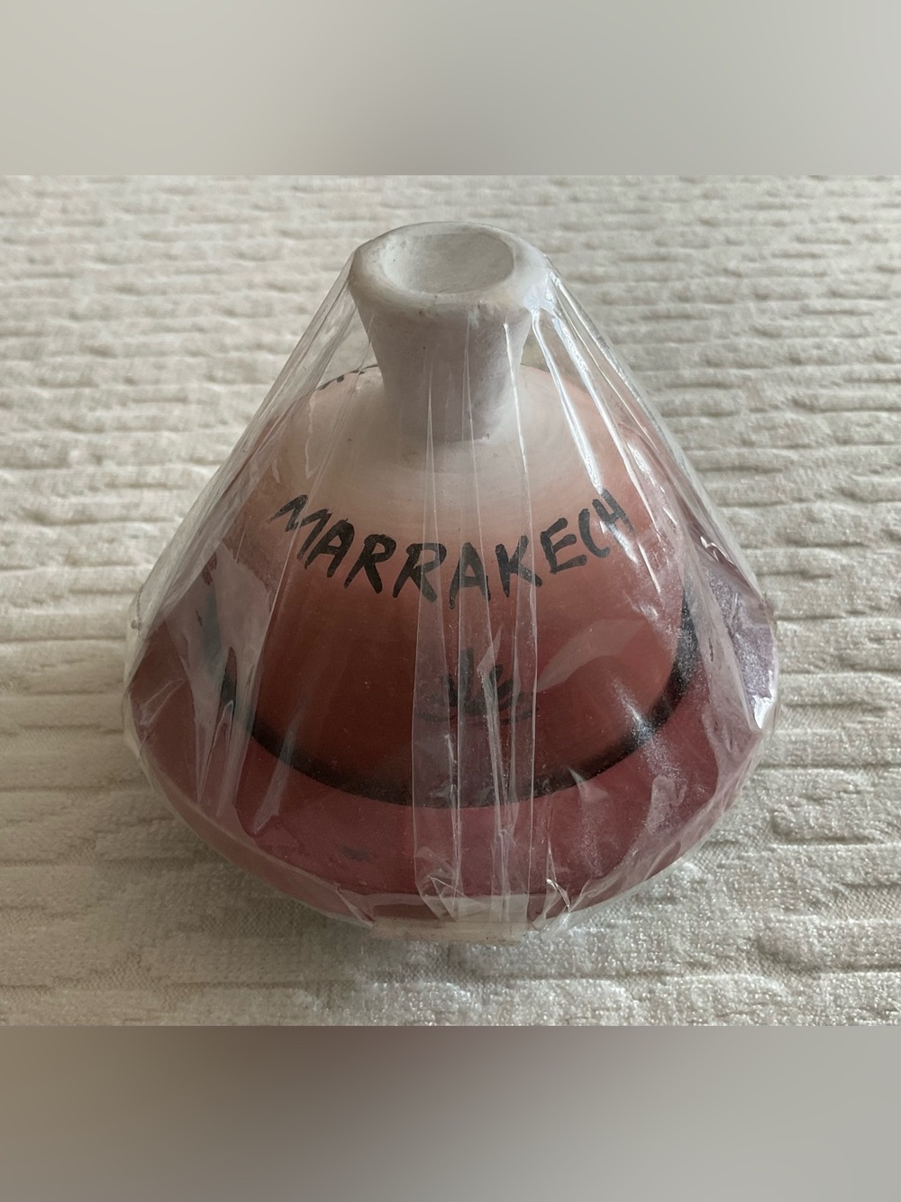 Marrakech Ceramic Tagine Accent - Red and White